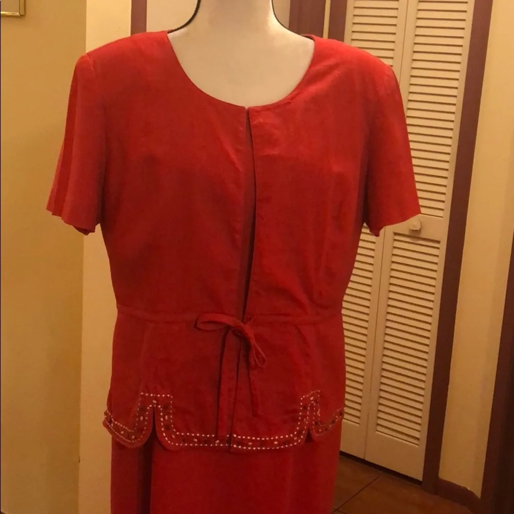 2-piece Rust SAG HARBOR Dress Set, size 12